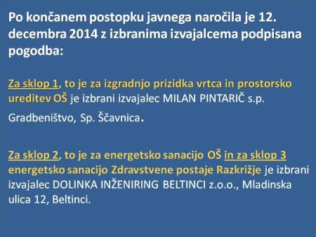 Trije veliki projekti so v polnem teku 1